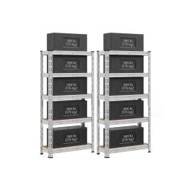 Storage Shelf - VERTTO Heavy Duty Metal Adjustable Shelves 90cm - Silver