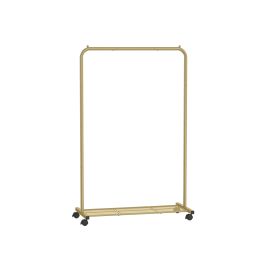91 cm Long Clothes Rack on Wheels Pale Gold