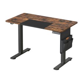 GRSIPO Height Adjustable Electric Standing Desk - Rustic Brown