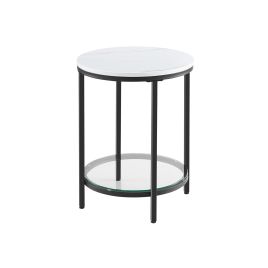 Coffee Table with Particleboard Top and Glass Shelf