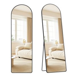 LOXEDE Arched Full Length Mirror 160 x 50 cm - Matte Black