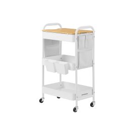 Storage Trolley - ORARAH 3 Tier with Table Top - White
