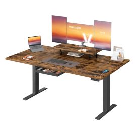 MOLUPO Electric Standing Desk - Rustic Brown
