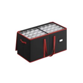 Decoration Storage Box - MONON Large Christmas Storage Box with Handles - Black