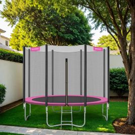Kids Trampoline - LUSNOS 6 ft with Enclosure Net and Safety Pad - Pink