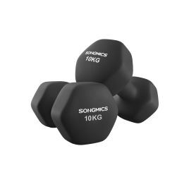 THORNWICKE Dumbbell Set with Neoprene Coating 10kg - Black