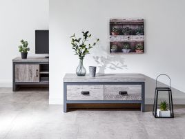 Boston 2 Drawer Coffee Table - Grey