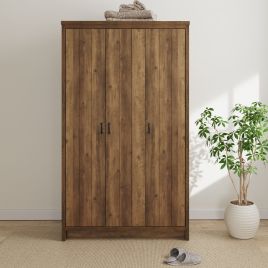 BELONA 3 Door Wardrobe Oak - 105.6cm