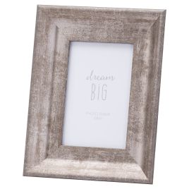 Simple Design Convex Photo Frame 4X6 - Matt Silver