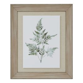 Watercolour Bracken Fern Washed Wood Frame