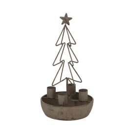 Rusto Outline Tree & Star Candle Holders