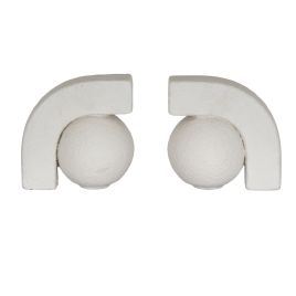 OBSIDIAN Book Ends - White