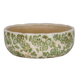VERDANT Small Green Clover Ceramic Bowl Pot - Multi Colour