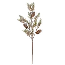 GLACIER Medium Cypress Fir Branch Spray With Pinecones - Green