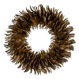 PLUME Fawn Feather Wreath - Brown