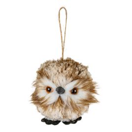 STRIX Feather Winter Owl Decoration - Brown