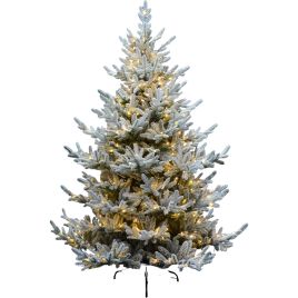 PINETOP Snowy Spruce 7Ft Pre Lit 500 Led Christmas Tree - Multi Colour