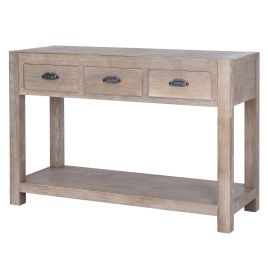 HAVEN 3 Drawer Console Table - Brown