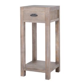 HAVEN Small 1 Drawer Bedside Lamp Table - Brown