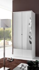 INAGU 2 Door Mirrored Wardrobe White - 90cm