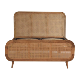 Elysian Rattan Retreat Double Bed - Oak