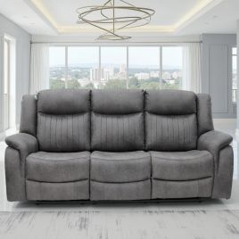 LAVENTO Fabric 3 Seater and 2 Seater Electric Recliner Sofa Set - Grey