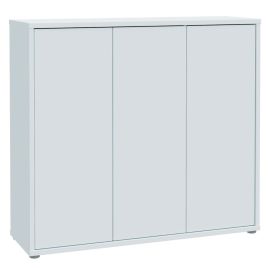 SOLARA Shoe Cabinet with 3 Push to Open Doors - Light Grey
