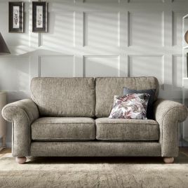 ZAZZLES Chenille Fabric 2 Seater Fullback Sofa - Taupe