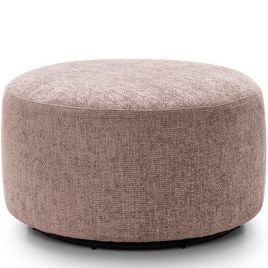 ZAZZLES Smart Linen Swivel Footstool - Woodrose