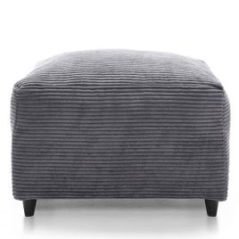 JASMINE Jumbo Cord Footstool - Grey