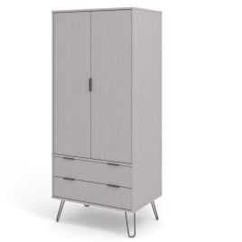 ARTA 2 Door Wardrobe with 2 Drawers Grey - 76.5cm