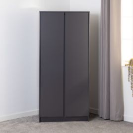 MALDEN 2 Door Wardrobe Grey - 80cm
