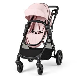 SPRUCELLE 2-in-1 Convertible Baby Stroller with Reversible Seat and Adjustable Canopy-Pink