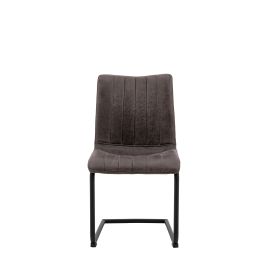 WESTERDALE Faux Leather Multi Purpose Chair Grey - Set of 2