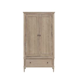 STONELEIGH 2 Door Wardrobe with 1 Drawer Light Oak - 110cm