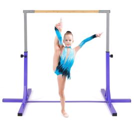 FIROX Adjustable Gymnastics Bar with 12 Height Levels-Purple