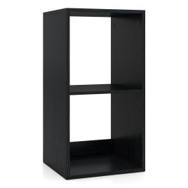 NESTRO Open Back 2-tier Bookshelf with Anti-toppling Kit-Black