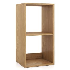 NESTRO Open Back 2-tier Bookshelf with Anti-toppling Kit-Natural