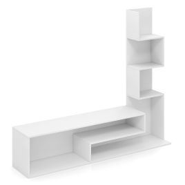 MOVA Media Console Table Cube TV Stand for TVs up to 50 Inch-White