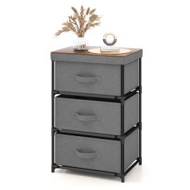 BICESTER Grey Chest of Drawers - Small-sized, 3 Drawers