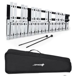 Musical Hand Drum - 30 Note Foldable Vibraphone with Wooden Frame and Aluminum Keys