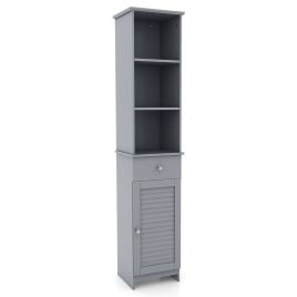 Bathroom Cabinet - Tall Bathroom Cabinet with Adjustable Shelves-Grey