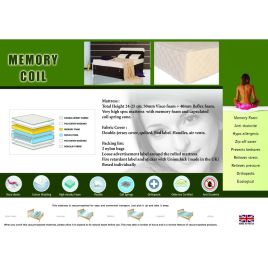 Merthyr High-Spec Memory Foam and Coil Spring Mattress - Kingsize
