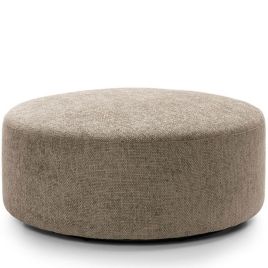 ZAZZLES Smart Linen Large Swivel Footstool - Taupe