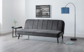 Miro Curved Back Sofa Bed - Grey Velvet