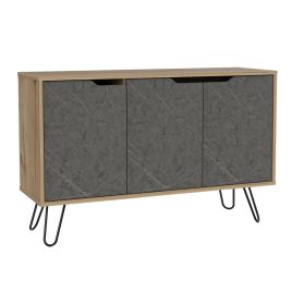 Manhattan Medium Sideboard with 3 Doors - Bleached Pine