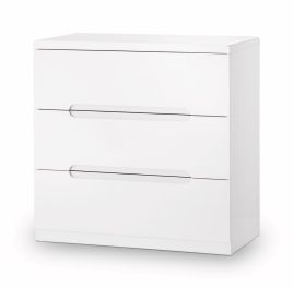Manhattan White 3 Drawer Storage Chest - High Gloss