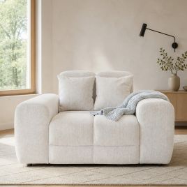 STACIE Fabric Armchair - Natural