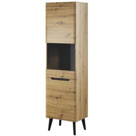 Serie Tall Display Cabinet - Oak Artisan