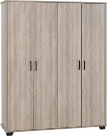 OLDBURY 4 Door Wardrobe Light Oak - 153cm